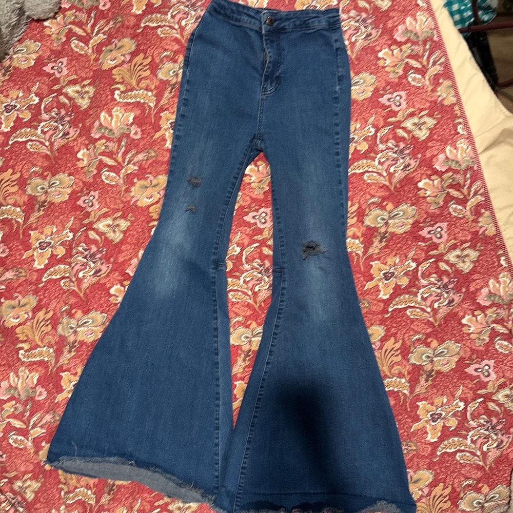 We The Free Dramatic Bell Bottom: Just Float On Flare Jeans Size 25